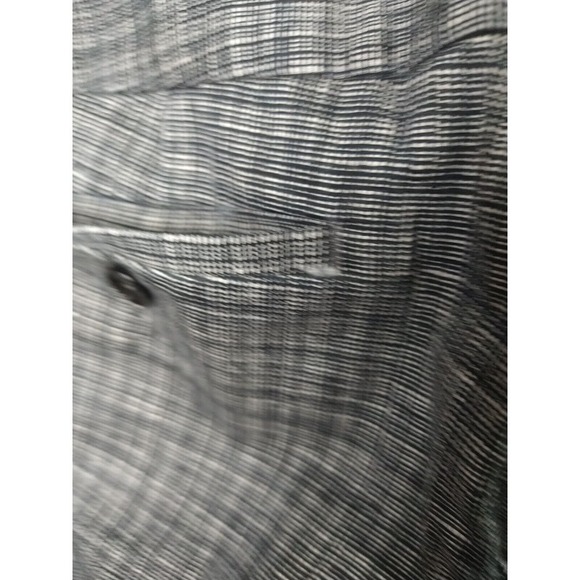 Express Editor Black White Striped/ Gingham Cropped Capri Flat Pant. Size 8 - Picture 12 of 14